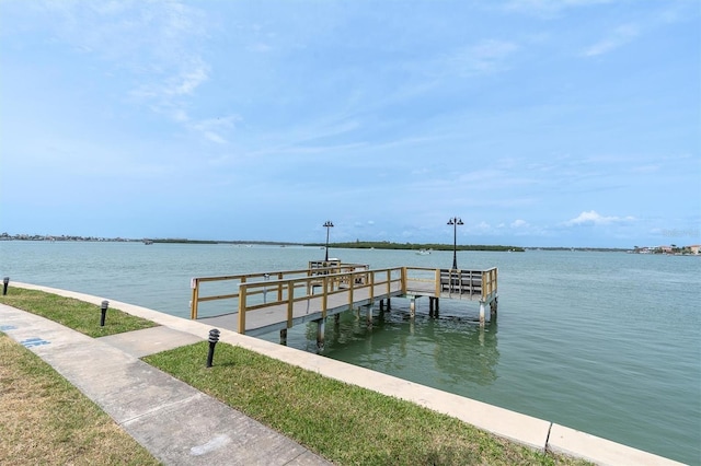 1 Key Capri Unit 608E, Treasure Island, FL 33706 - dock with a water view