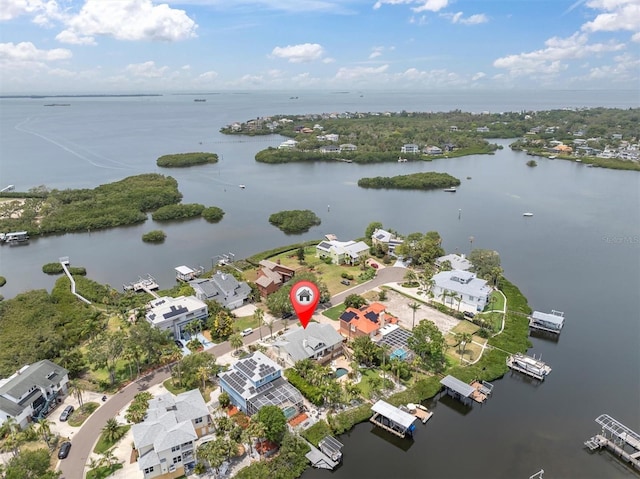bird's eye view of a large body of water