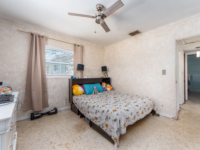 11397 122nd Ave, Largo, FL 33778 - bedroom with a ceiling fan and baseboards