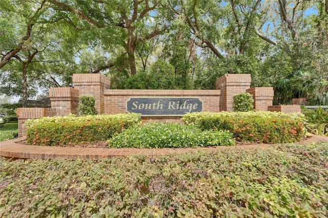 view of community sign