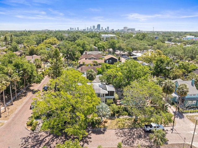 aerial view with a view of city