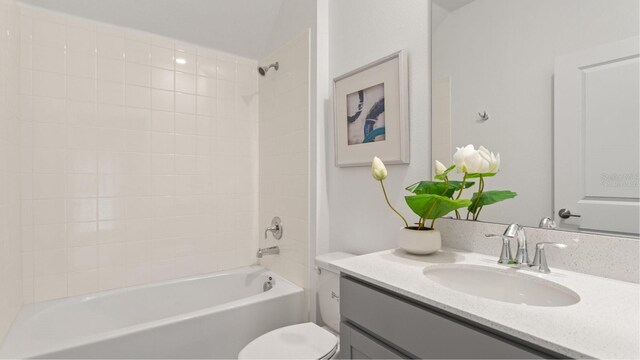 785 Middleton St, Debary, FL 32713 - bathroom featuring toilet, vanity, and  shower combination