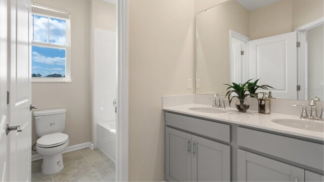 785 Middleton St, Debary, FL 32713 - full bath featuring toilet, a sink, double vanity, and baseboards