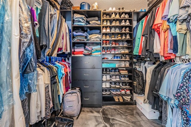 view of walk in closet