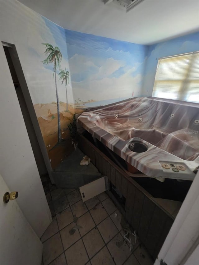 miscellaneous room with tile patterned floors