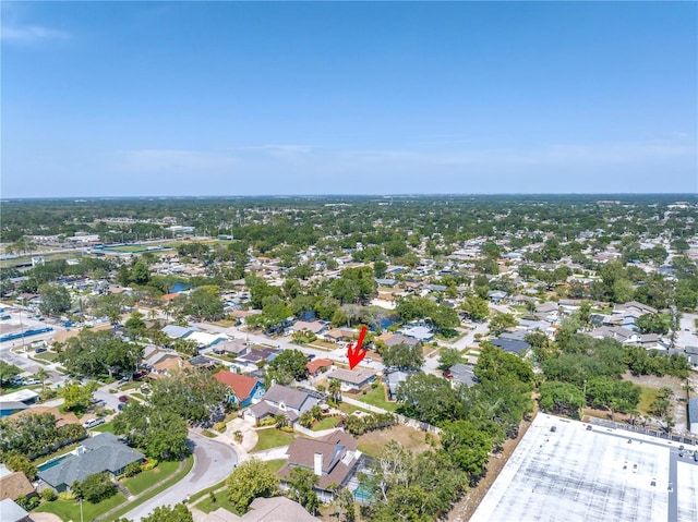 aerial view featuring a residential view