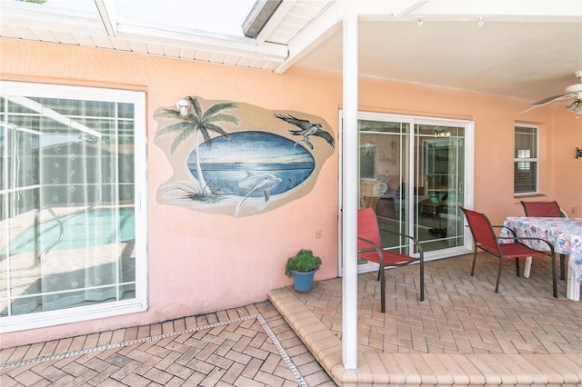 7812 Turnbridge Dr, Port Richey, FL 34668 - view of patio / terrace featuring ceiling fan