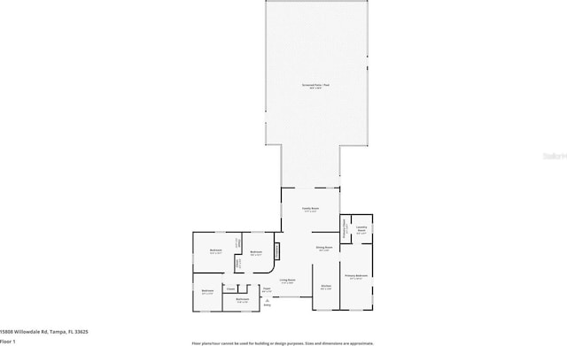 15808 Willowdale Rd, Tampa, FL 33625 - view of floor plan / room layout