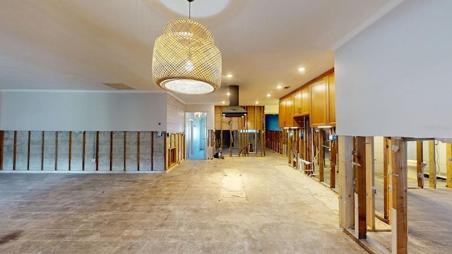 4511 Huntington St NE, Saint Petersburg, FL 33703 - living room featuring crown molding and recessed lighting