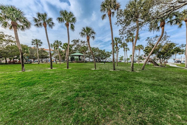 view of yard featuring a gazebo
