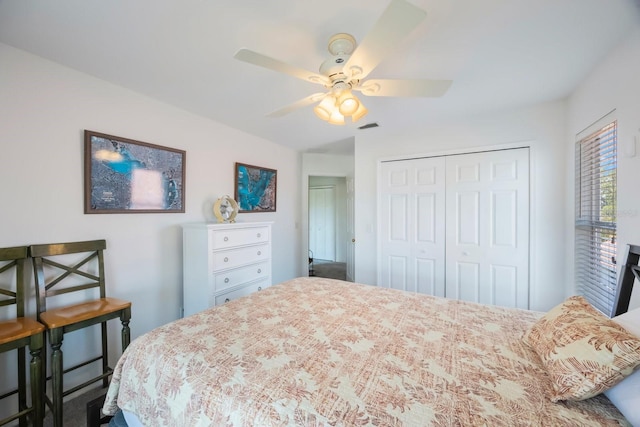 4815 Queen Palm Ter NE, Saint Petersburg, FL 33703 - bedroom featuring a closet and ceiling fan