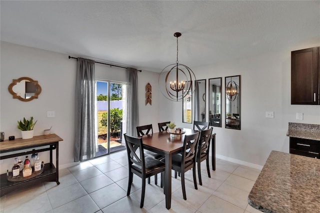 13506 Wild Ginger St, Riverview, FL 33579 - dining area featuring a chandelier and light tile patterned floors