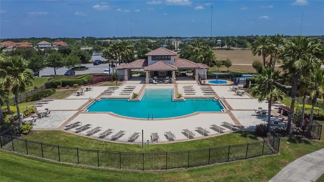 13506 Wild Ginger St, Riverview, FL 33579 - community pool featuring a gazebo and a patio