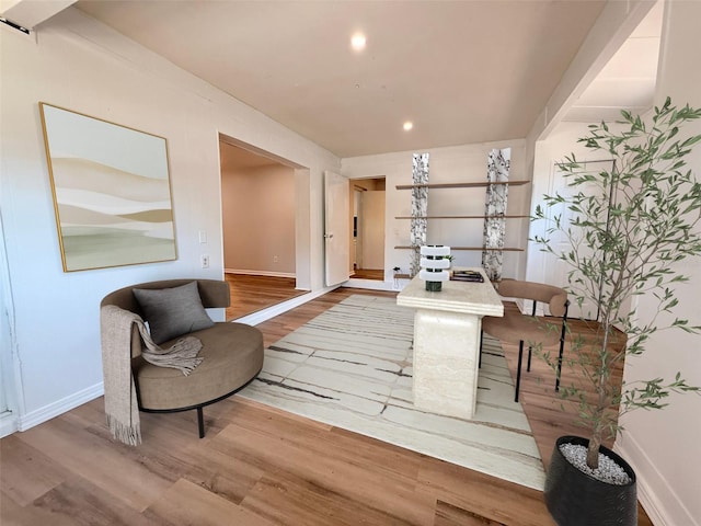 1505 Piedmont Dr, Deltona, FL 32725 - sitting room with wood finished floors, baseboards, and recessed lighting