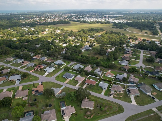 bird's eye view with a residential view