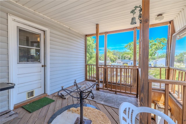 view of sunroom / solarium