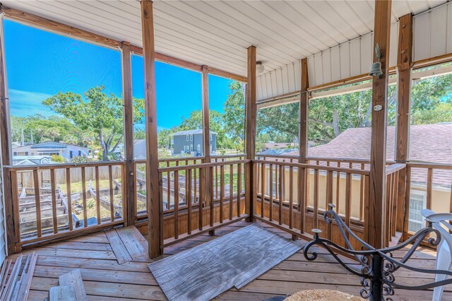 view of sunroom / solarium