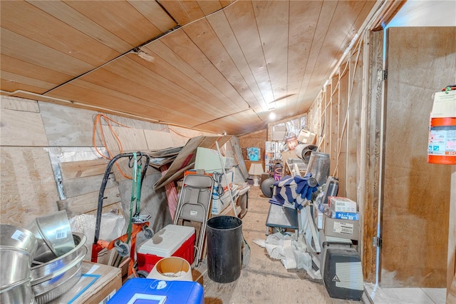view of storage area