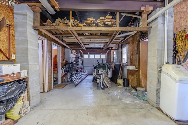interior space featuring a garage