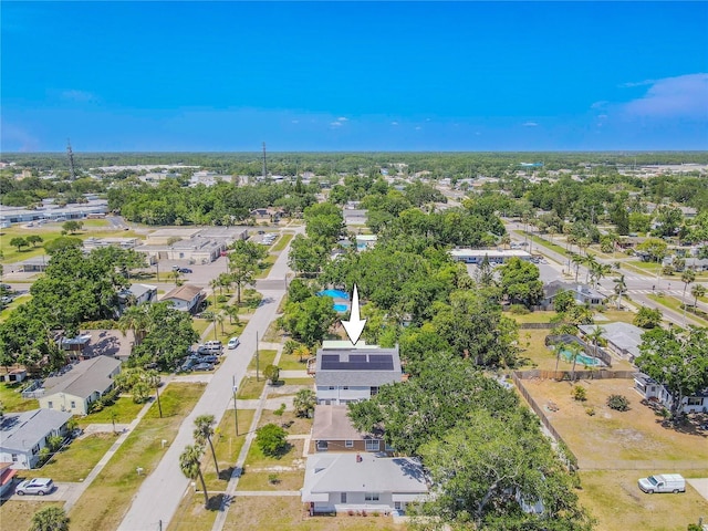aerial view with a residential view