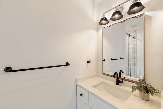 1401 49th St N, Saint Petersburg, FL 33710 - bathroom with vanity and an enclosed shower