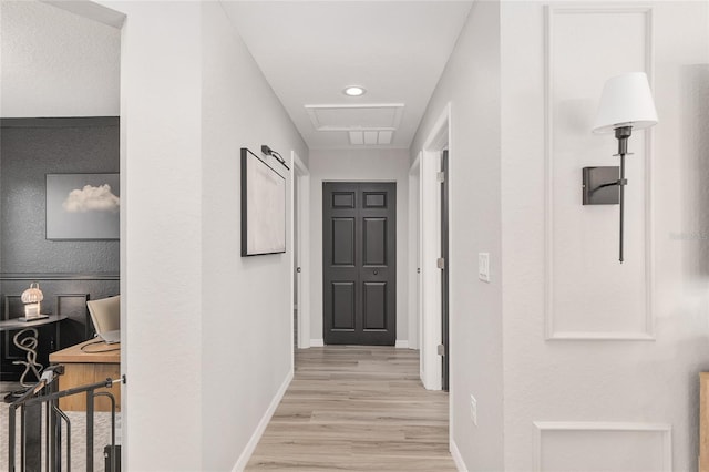 6873 SW 131st Pl, Ocala, FL 34473 - hall featuring baseboards and light wood-type flooring