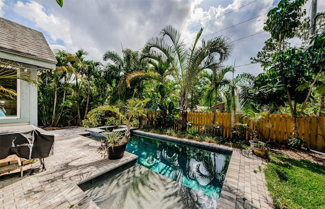 678 Greenglen Ln, Palm Harbor, FL 34684 - view of pool featuring a fenced backyard and a patio area