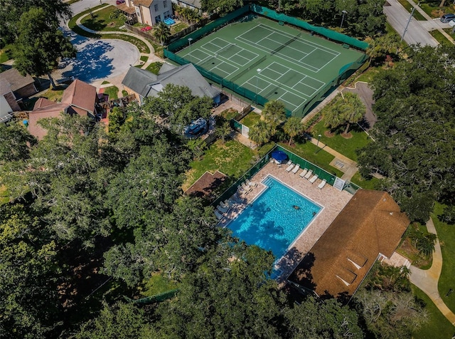 678 Greenglen Ln, Palm Harbor, FL 34684 - aerial overview of property's location featuring a pool area