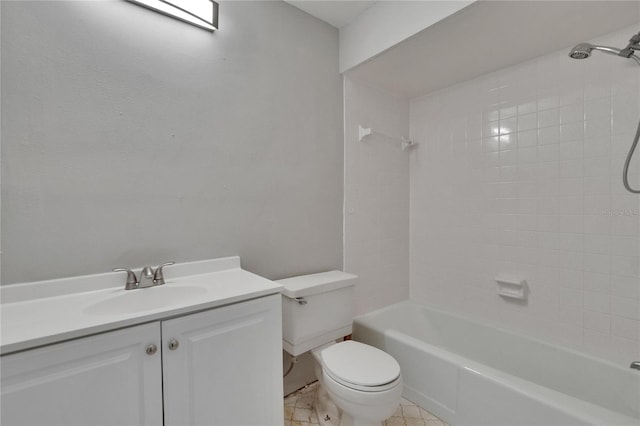 814 Seabreeze Dr, Ruskin, FL 33570 - bathroom featuring toilet, vanity, and bathing tub / shower combination