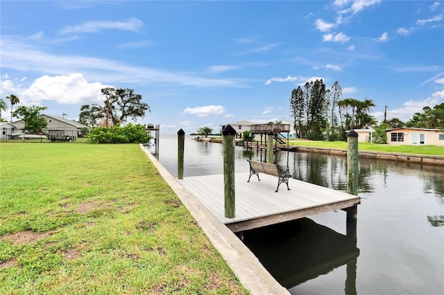 814 Seabreeze Dr, Ruskin, FL 33570 - dock featuring a water view and a yard