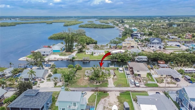 814 Seabreeze Dr, Ruskin, FL 33570 - aerial view of residential area featuring a nearby body of water