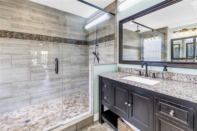 13785 Oak Forest Blvd S, Seminole, FL 33776 - full bathroom featuring vanity and a stall shower