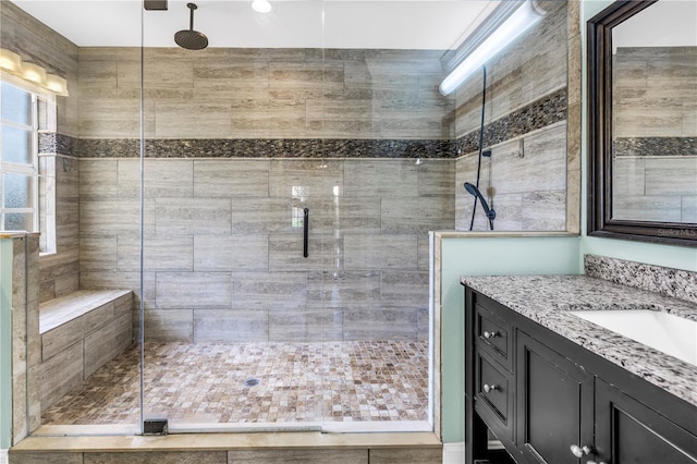 13785 Oak Forest Blvd S, Seminole, FL 33776 - full bathroom with vanity and a stall shower