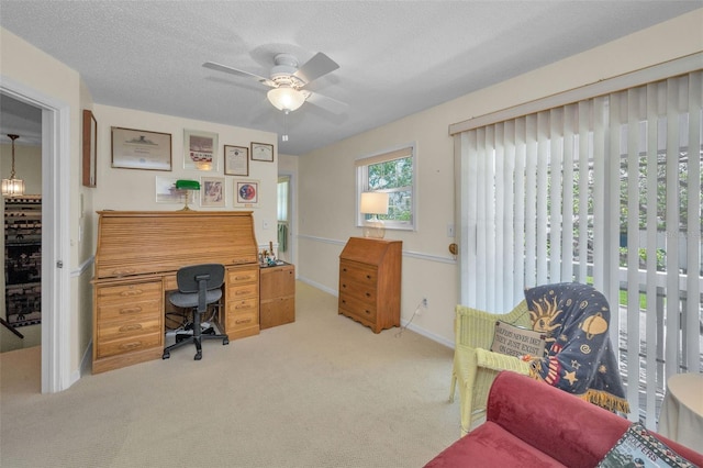 5115 S Jules Verne Ct, Tampa, FL 33611 - carpeted office space featuring baseboards and a ceiling fan