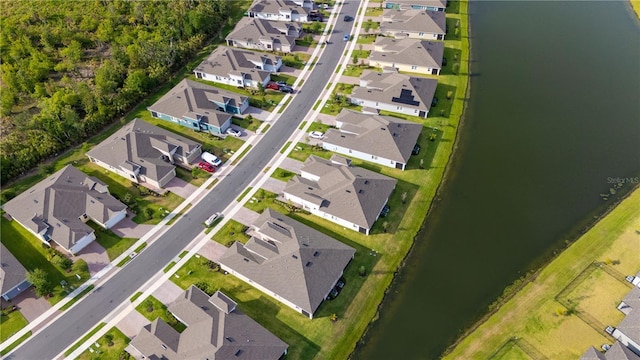 5735 Mezzana Run, Palmetto, FL 34221 - birds eye view of property featuring a water view and a residential view