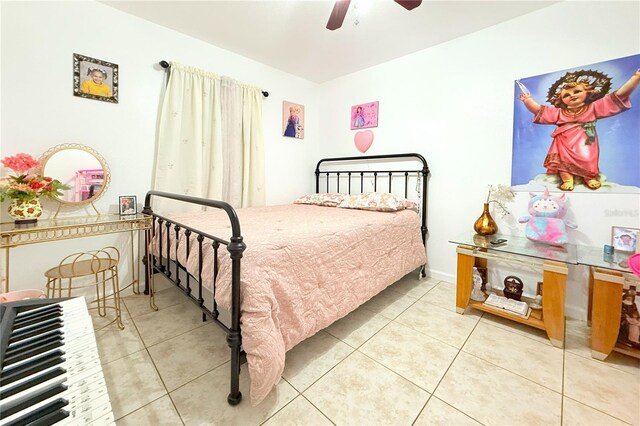 3306 E Chelsea St, Tampa, FL 33610 - bedroom with tile patterned flooring and ceiling fan
