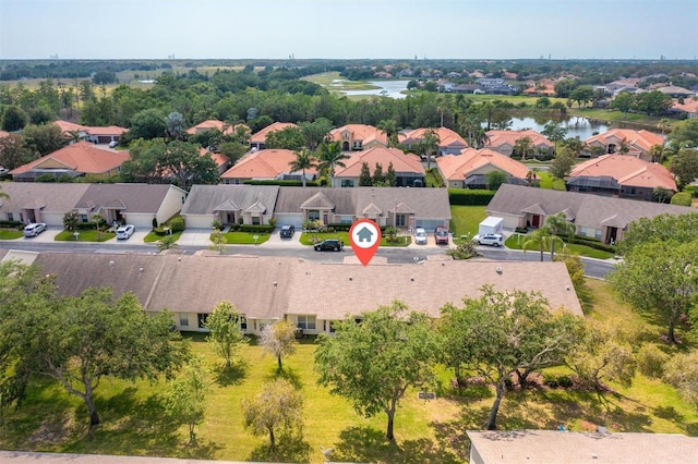 1046 Almondwood Dr, Trinity, FL 34655 - bird's eye view featuring a residential view and a water view