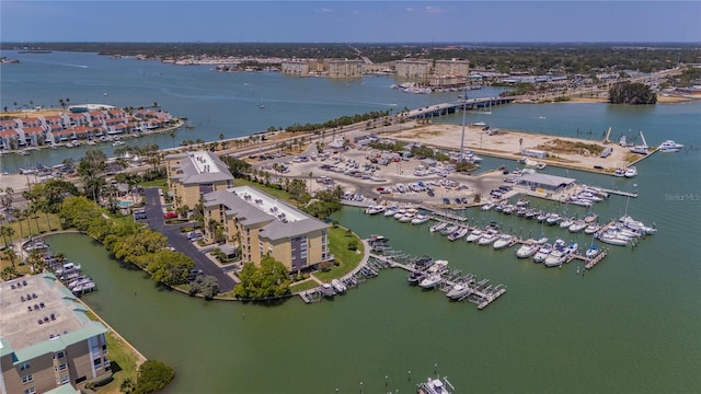 425 150th Ave Unit 2301, Madeira Beach, FL 33708 - drone / aerial view of a large body of water and numerous boat docks