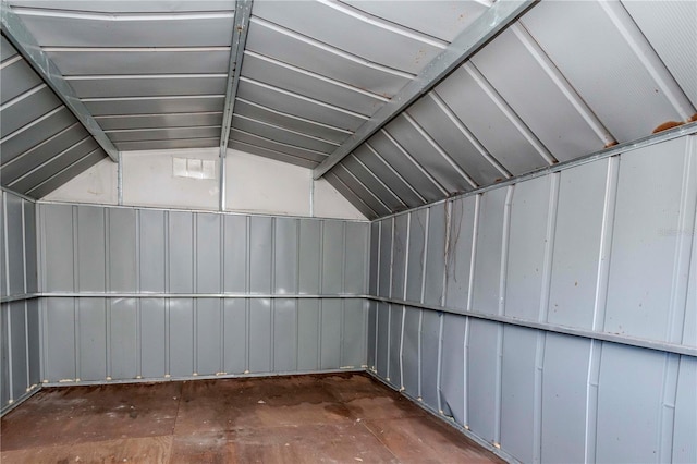 view of storage area