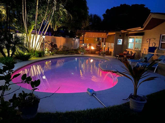 101 Madonna Blvd, Saint Petersburg, FL 33715 - view of pool featuring a fenced backyard, a fenced in pool, and a patio