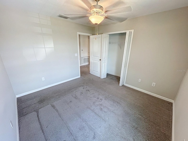 4456 Globe Thistle Dr, Tampa, FL 33619 - unfurnished bedroom featuring carpet flooring, a closet, and ceiling fan