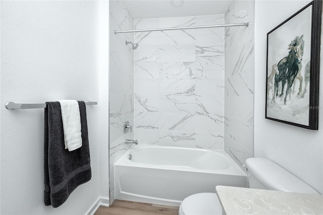 3402 E 28th Ave Unit 6, Tampa, FL 33605 - bathroom featuring shower / tub combination, wood finished floors, and vanity