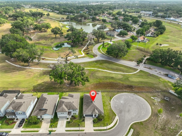 36959 Highland Meadows Ct, Zephyrhills, FL 33542 - view of property location with a large body of water, nearby suburban area, and a golf course