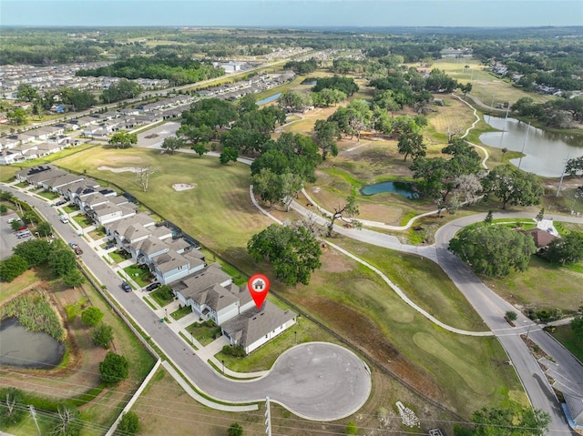 36959 Highland Meadows Ct, Zephyrhills, FL 33542 - aerial overview of property's location featuring a large body of water, a golf club, and nearby suburban area