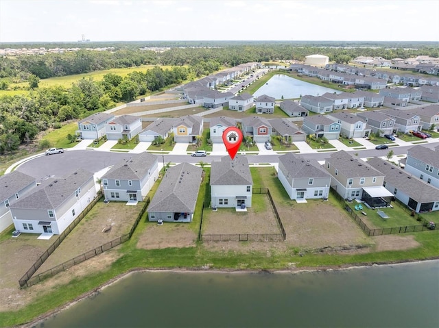 7721 Twin Leaf Ter, Parrish, FL 34219 - aerial view with a water view and a residential view