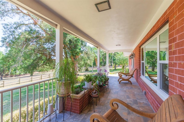 view of patio featuring covered porch