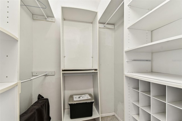 view of walk in closet