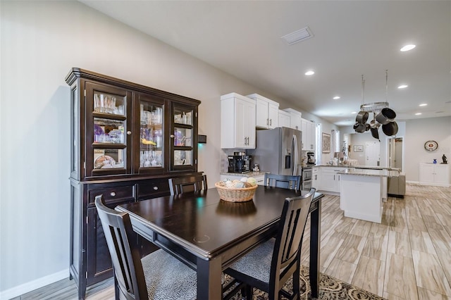 4516 Savannah Holly Pl, Riverview, FL 33578 - dining room with baseboards, visible vents, and recessed lighting