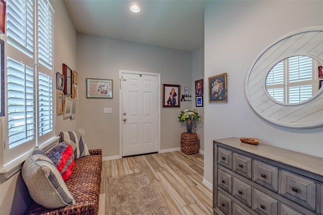 4516 Savannah Holly Pl, Riverview, FL 33578 - entrance foyer with a healthy amount of sunlight, light wood finished floors, and baseboards
