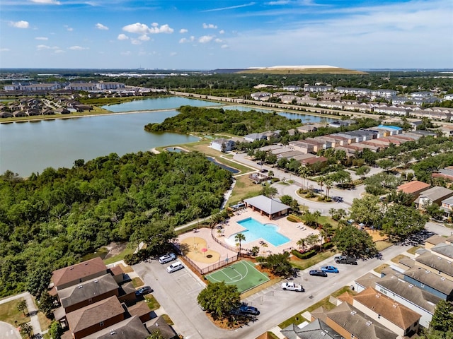 4516 Savannah Holly Pl, Riverview, FL 33578 - aerial view with a water view and a residential view